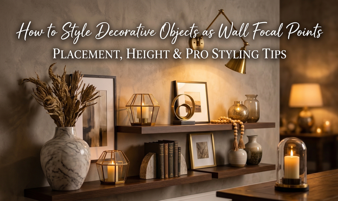 How to Style Decorative Objects as Wall Focal Points: Placement, Height & Styling Tips
