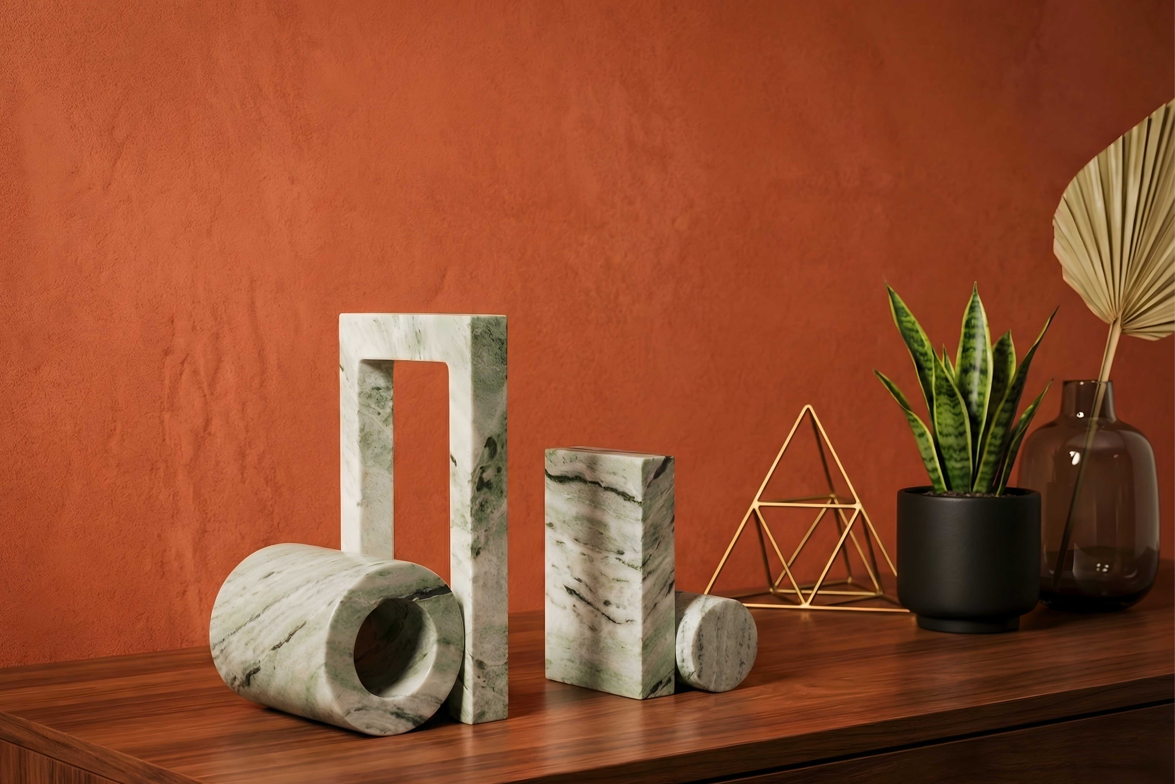 Eternity Marble Bookends