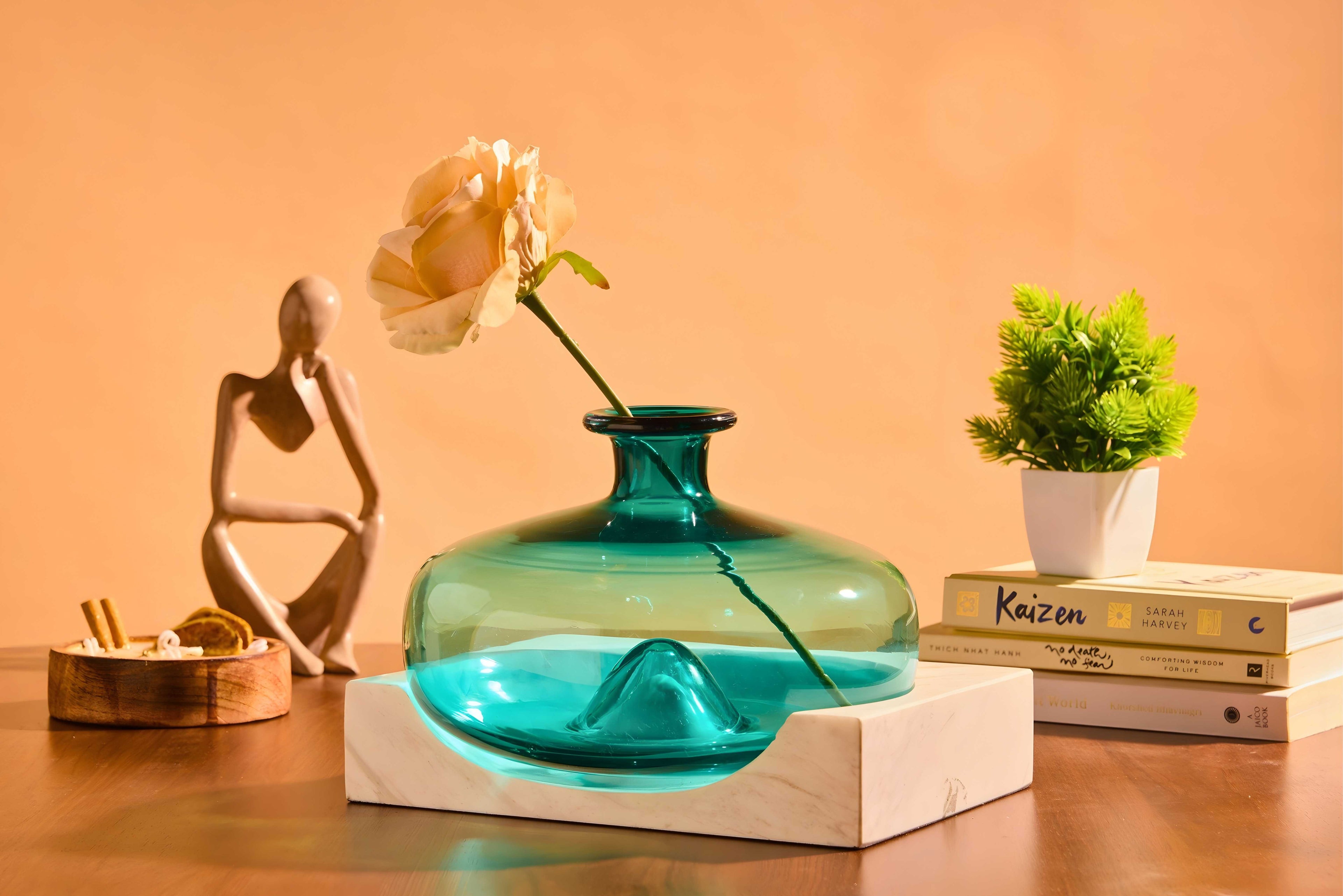 Bubble Pop Vase with Marble Base