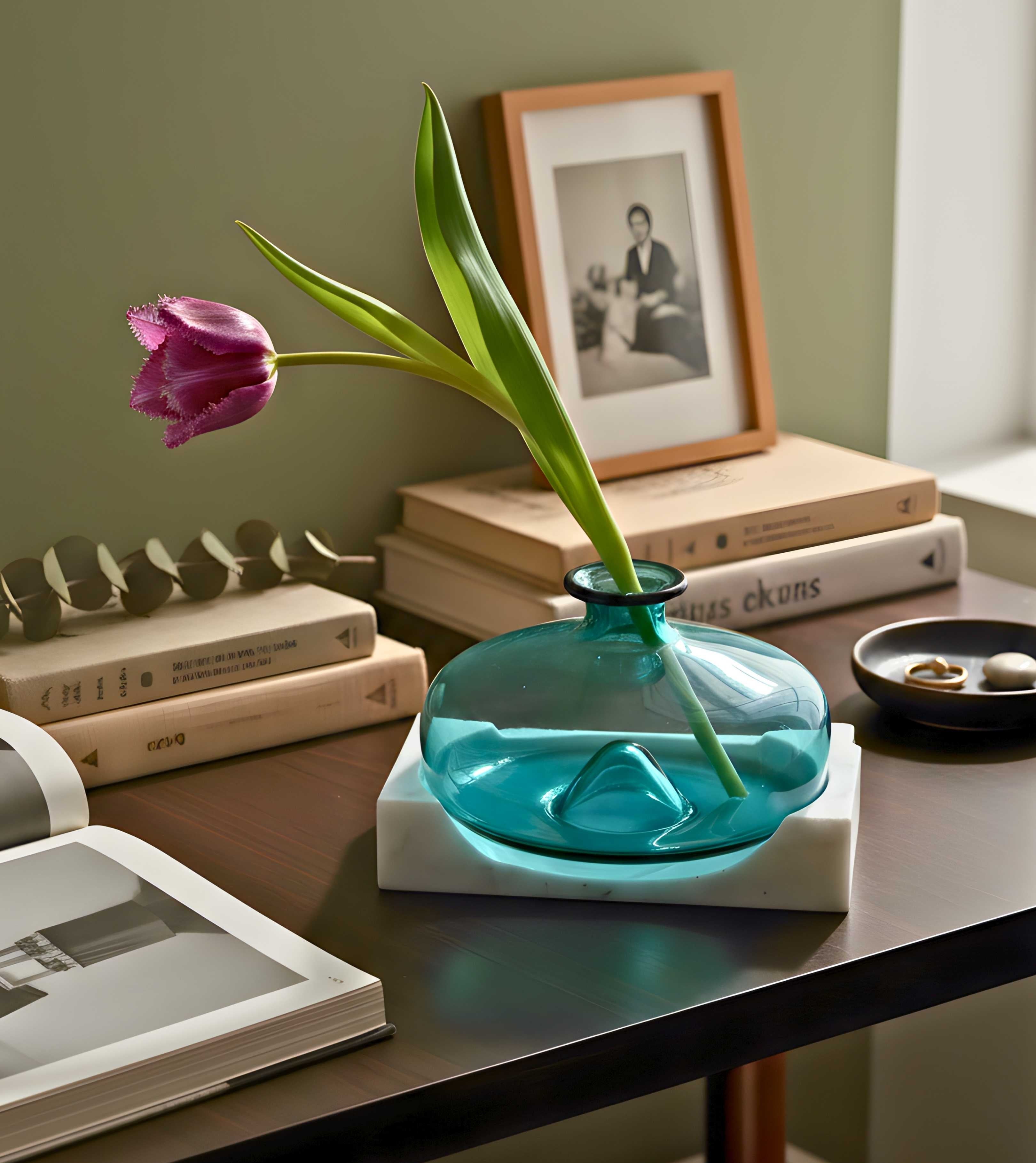 Bubble Pop Vase with Marble Base