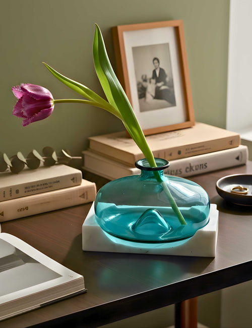 Bubble Pop Vase with Marble Base