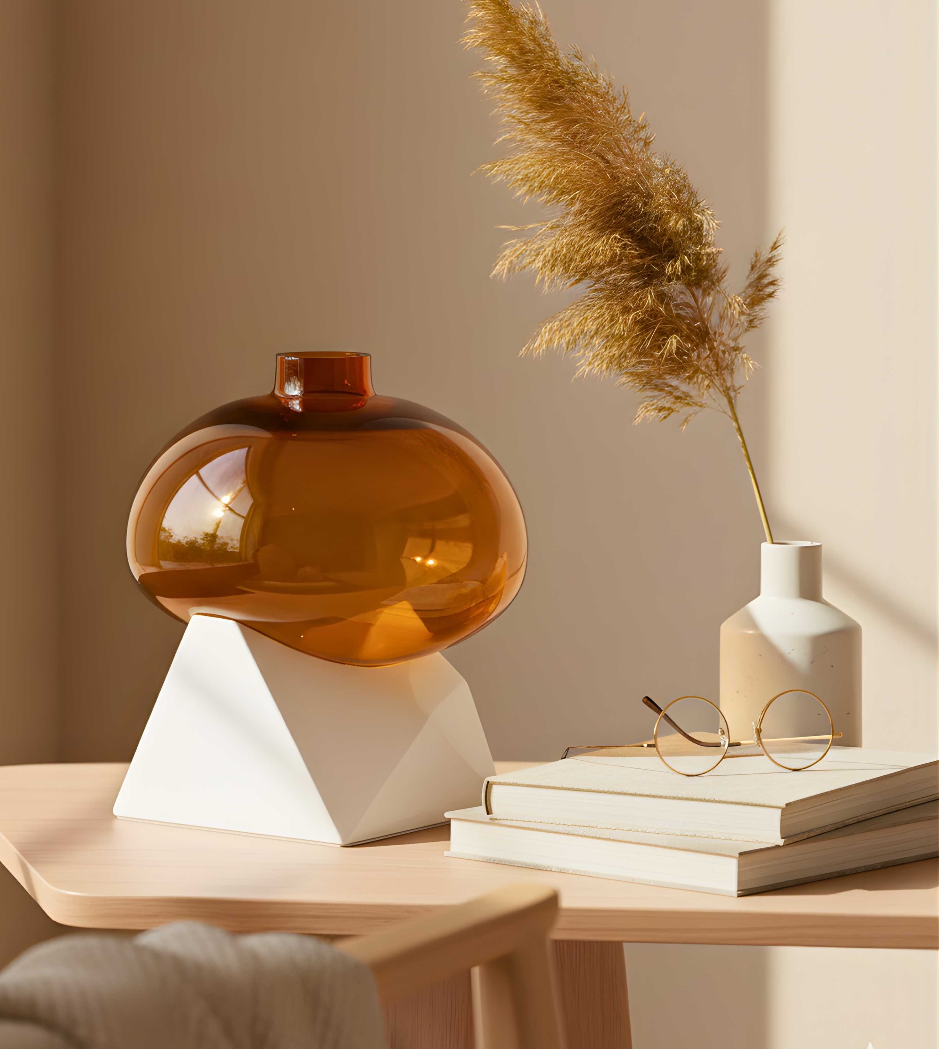 Sunny Pop Vase with Marble Base