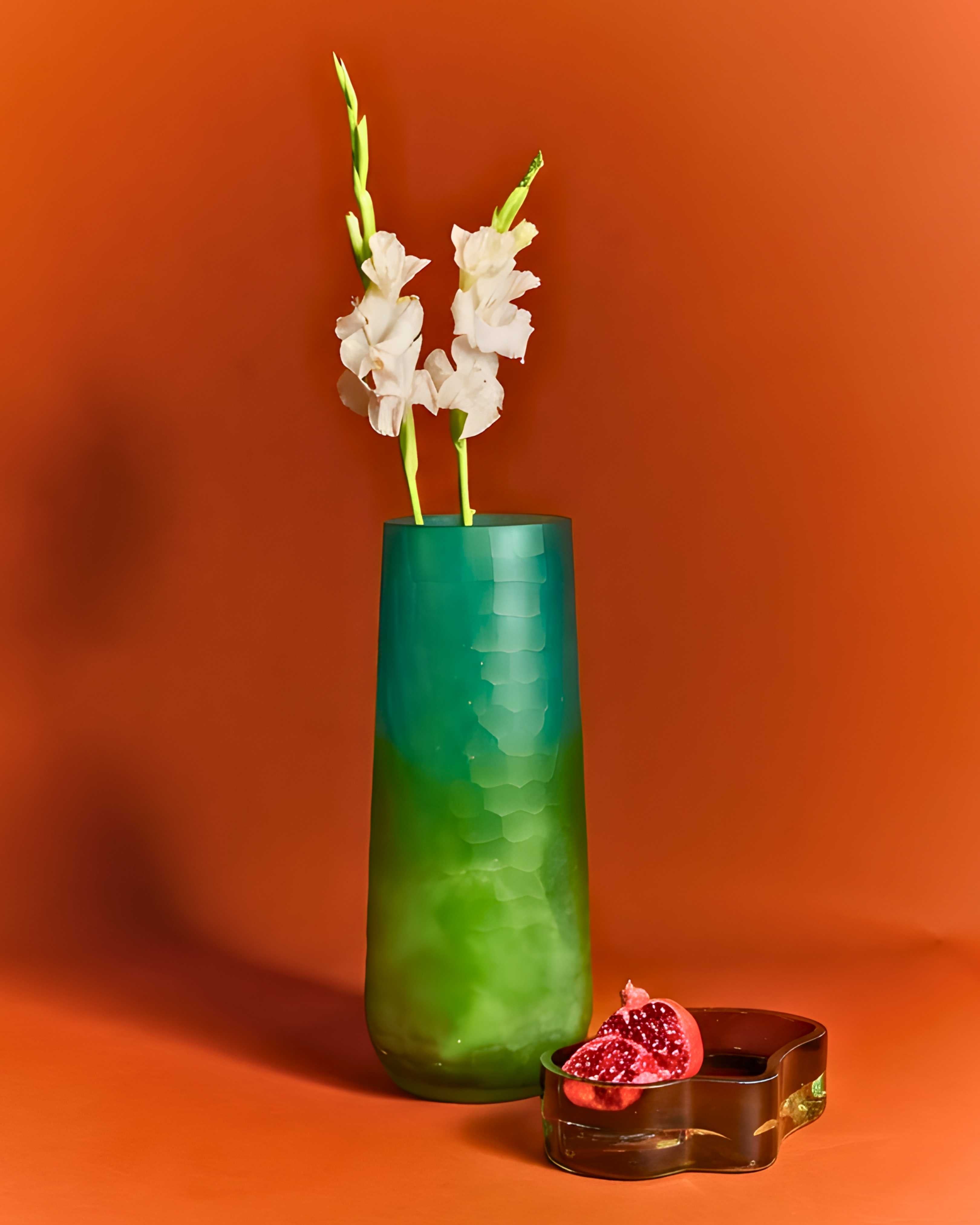 Ocean Lime Ombre Vase