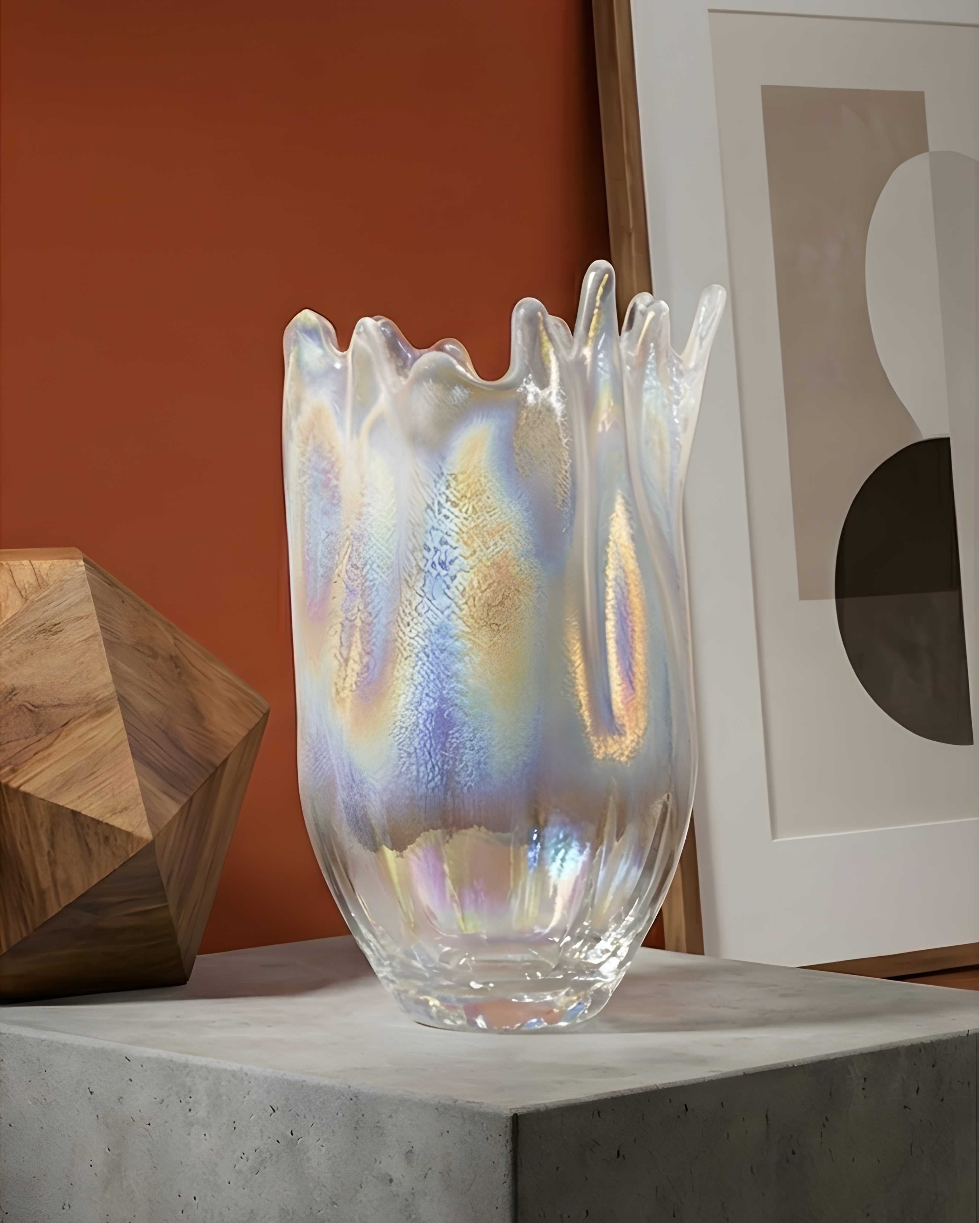 Ivory Glow Modern Vase