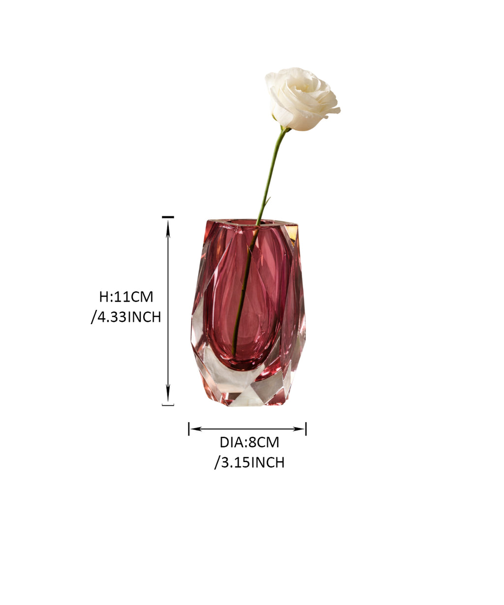 Scarlet Prism Vase