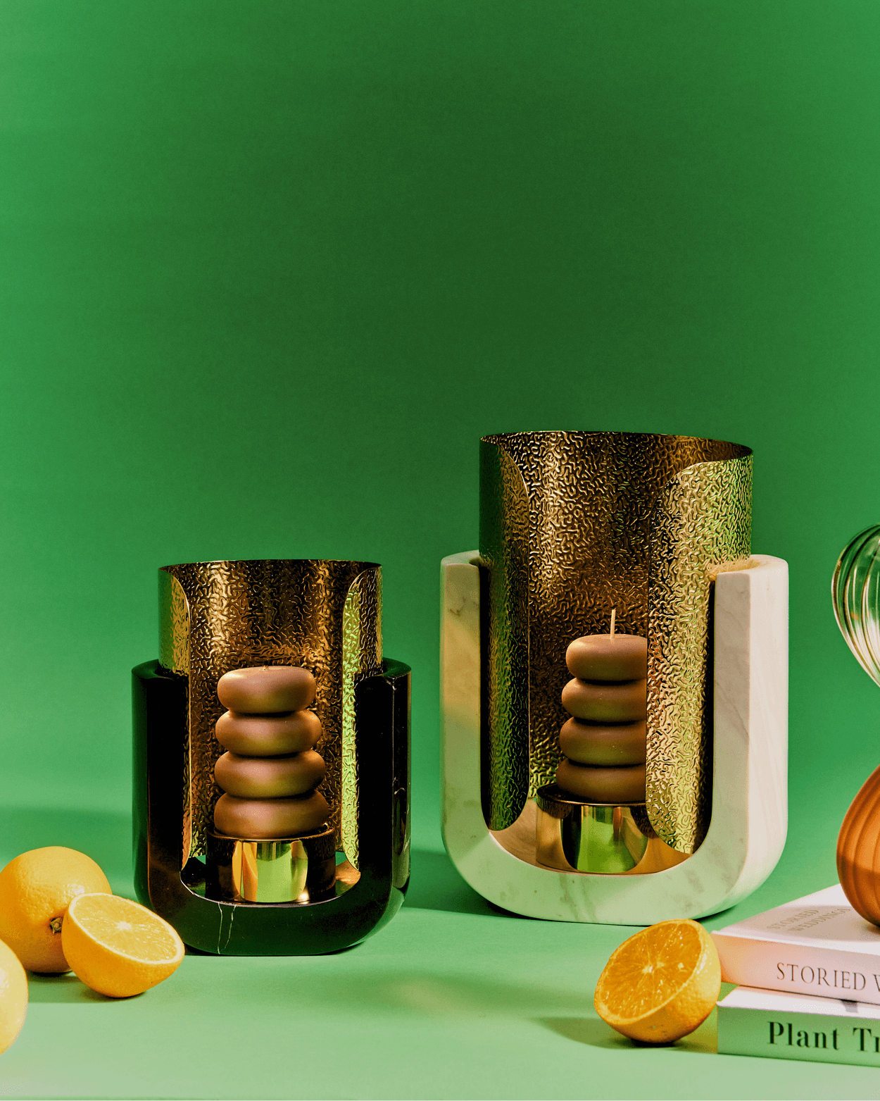 Golden Veil Candle Holder