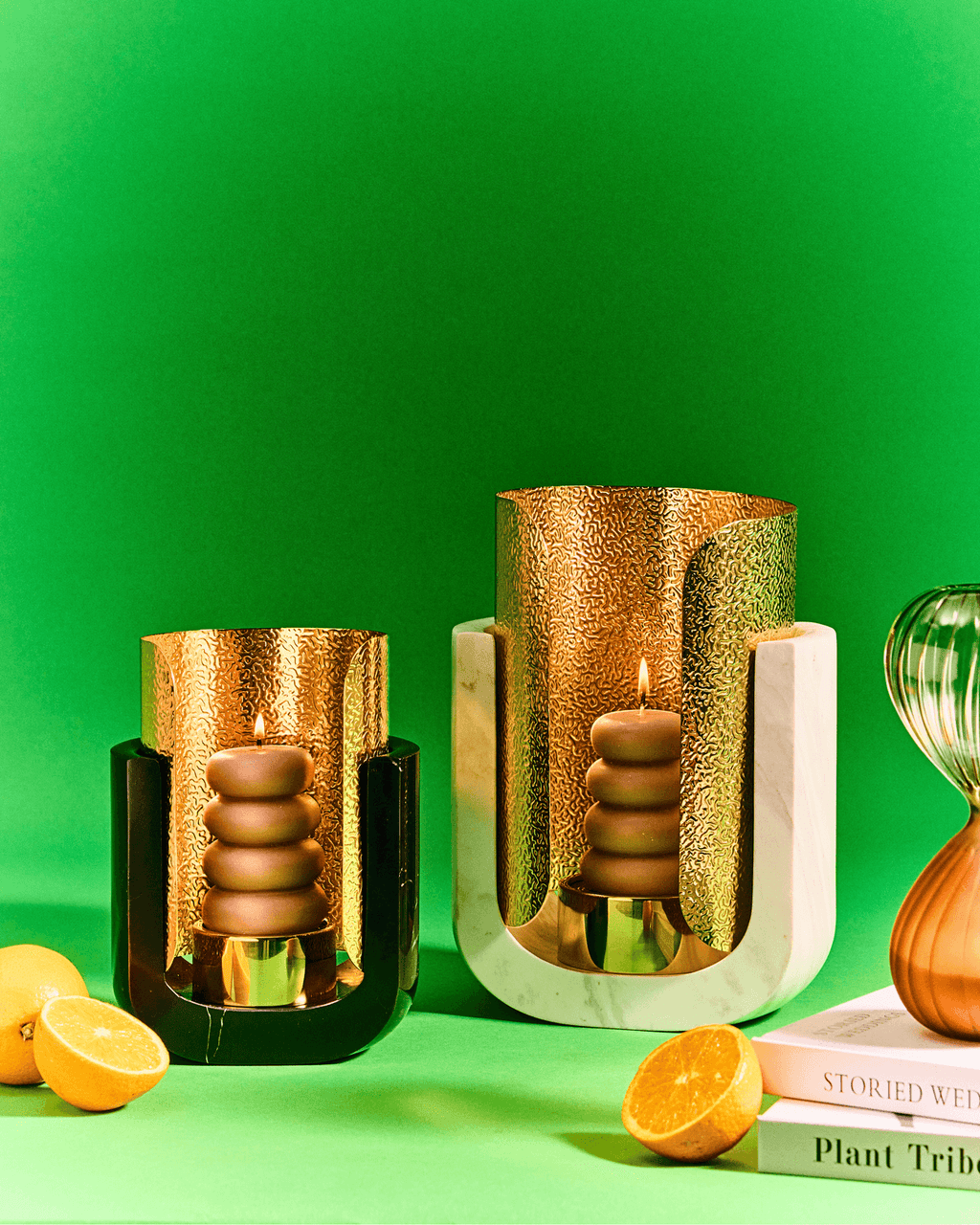 Golden Veil Candle Holder