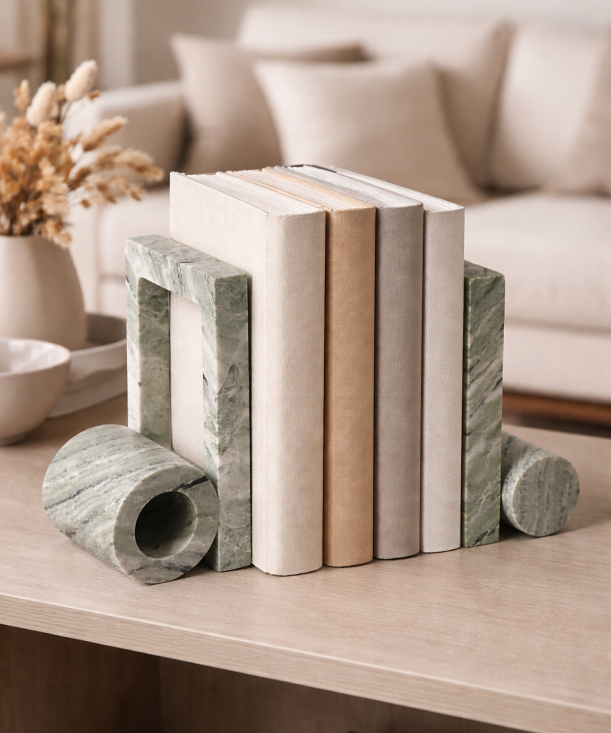 Eternity Marble Bookends