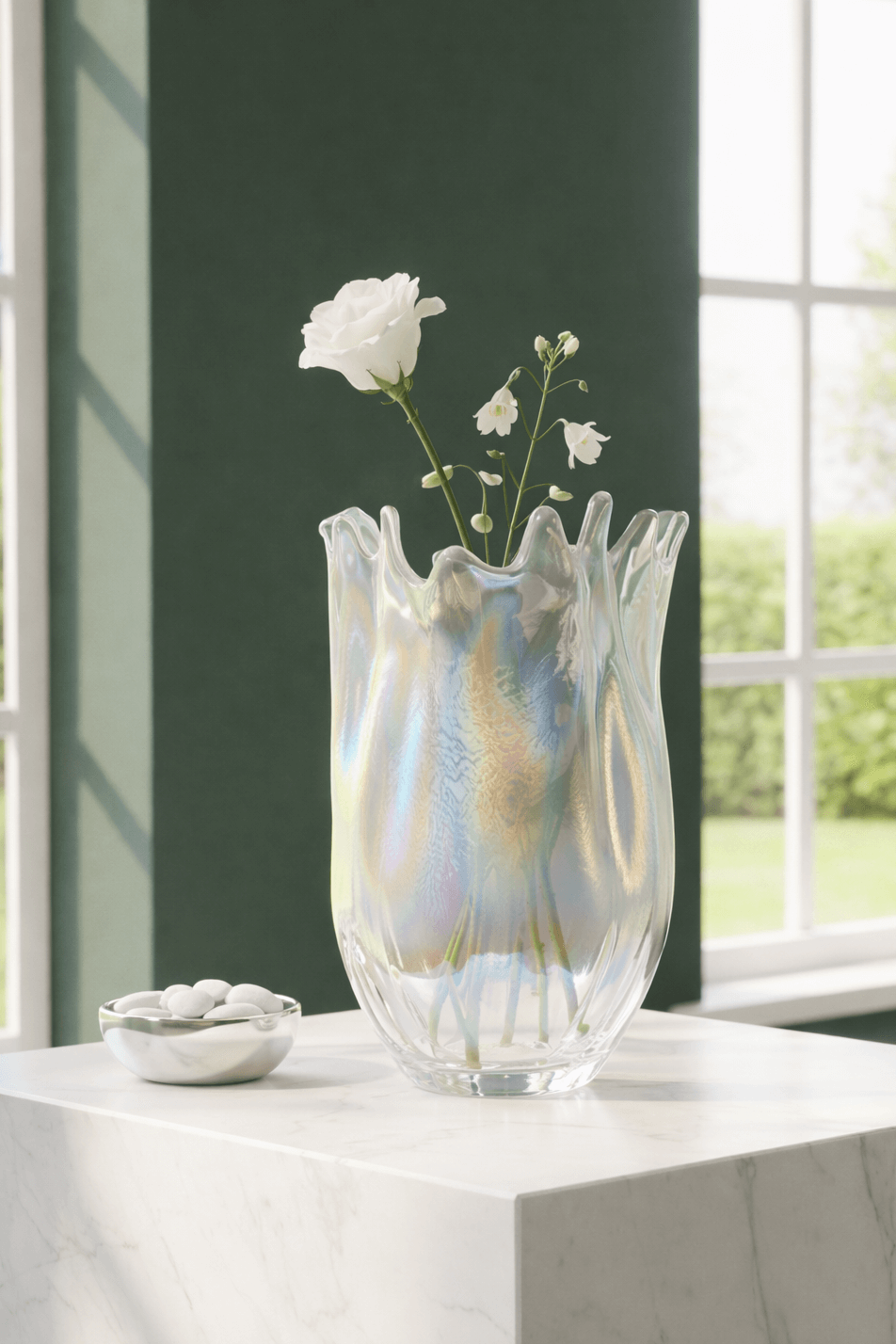 Ivory Glow Modern Vase