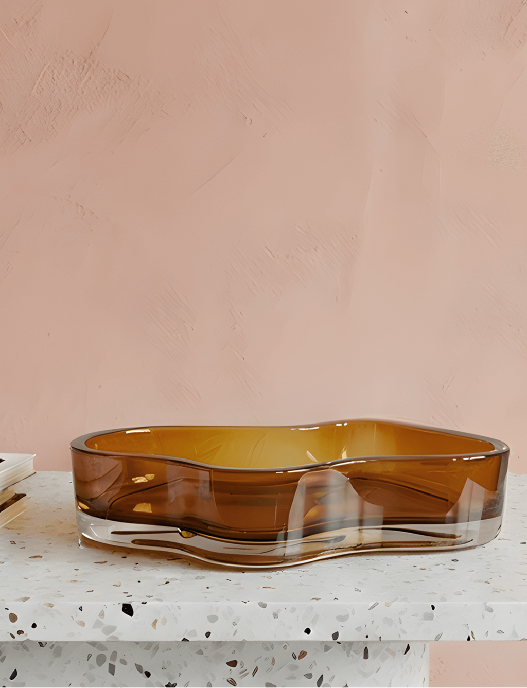Ambre Wave Glass Bowl